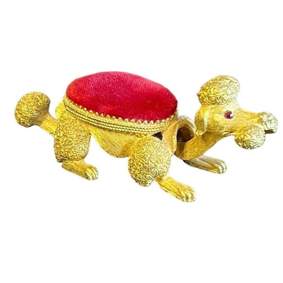 Florenza vintage bobble head poodle pin cushion - Picture 1 of 10